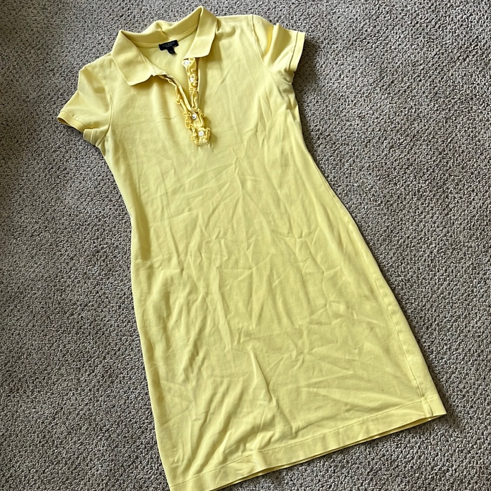 Talbots ruffle polo dress